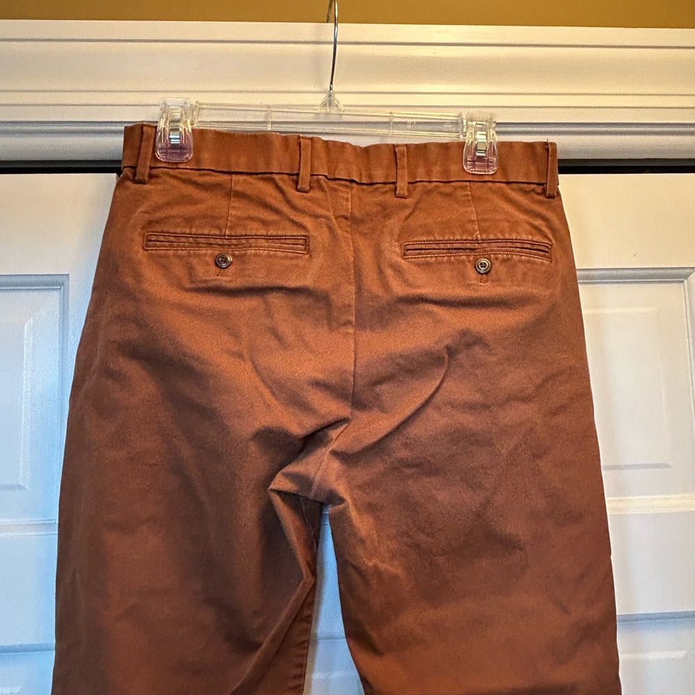 Men’s Gap Performance Chino Slim Fit 31x34 Rust Brown - Picture 3 of 4